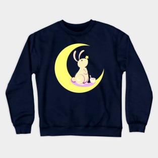 Kawaii fantasy animals - Moon Rabbit Crewneck Sweatshirt
